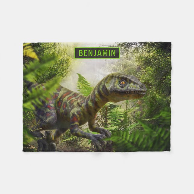 Dinosaur Fleecedecke (Vorderseite (Horizontal))
