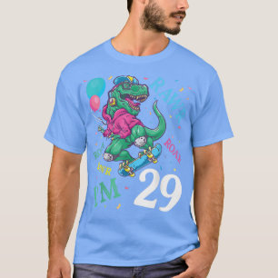 Dinosaur Fliegend Und Ballons Rawr Brüllen Geburts T-Shirt