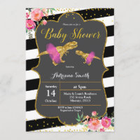 Dinosaur Floral Baby Dusche Einladung