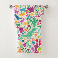 Dinosaur Floral Folk Silhouetten Schöne Girls