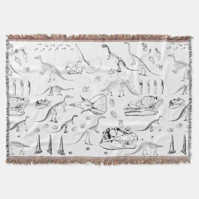 Dinosaur Fossil Bones Pattern Decke (Vorderseite)