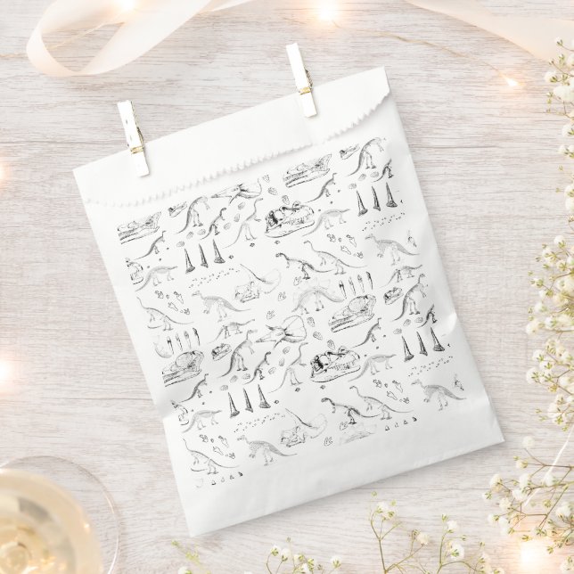 Dinosaur Fossil Bones Pattern Geschenktütchen (Ausgeschnitten)