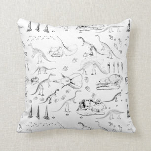 Dinosaur Fossil Bones Pattern Kissen