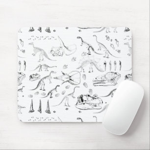 Dinosaur Fossil Bones Pattern Mousepad