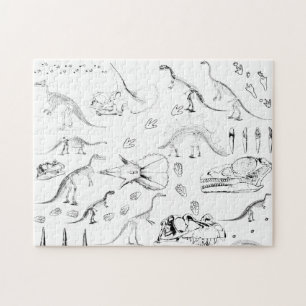 Dinosaur Fossil Bones Pattern Puzzle