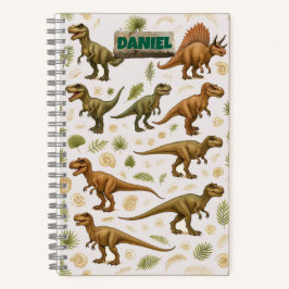 Dinosaur Fossil und Fern-Notebook Notizbuch