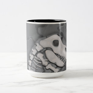 Dinosaur Fossil Zweifarbige Tasse