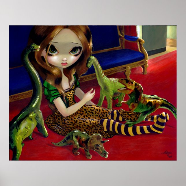 Dinosaur Friends 3 ART DRUCKEN Fantasiegewerbe Poster (Vorne)