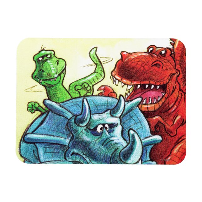 Dinosaur Friends Magnet (Horizontal)