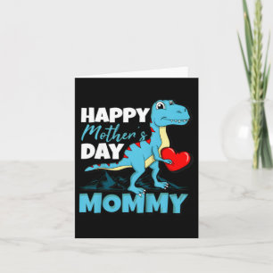 Dinosaur Frohen Muttertag Mama T-Rex Herz Karte