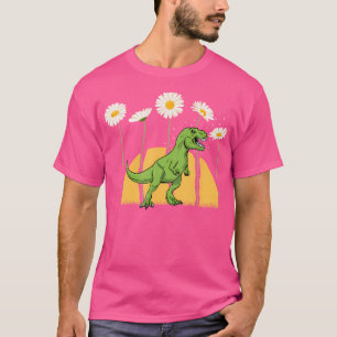 Dinosaur Frühling Sonnenuntergang Turmhohe Gänsebl T-Shirt
