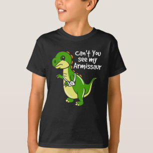 Dinosaur Fun Broken Arm Beileid Novelty T-Shirt