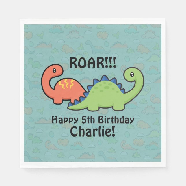 Dinosaur Fun Serviette (Vorderseite)