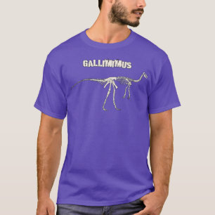 Dinosaur Gallimimus Fossil Skeleton T-Shirt