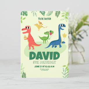 Dinosaur Geburtsanzeigen, T rex Wild Dino Einladung