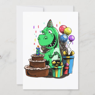 Dinosaur Geburtstag - 3 Jahre alt Einladung