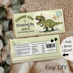 Dinosaur Geburtstag DIY Schokoladenriegel Favor Hü