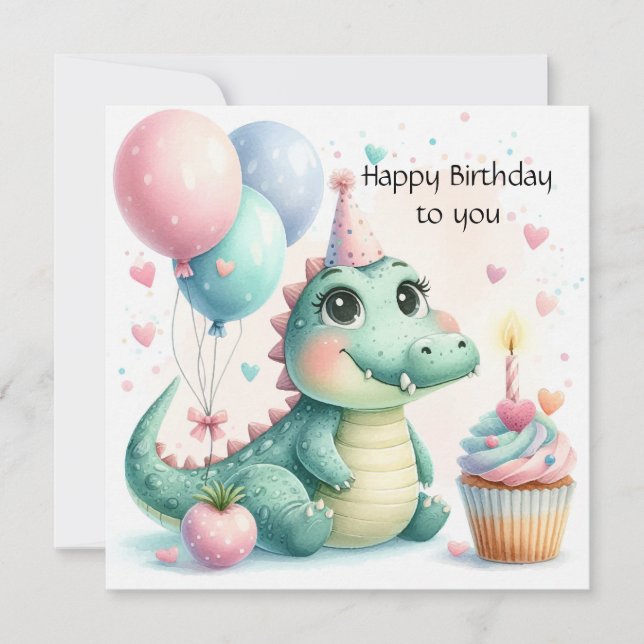 Dinosaur Geburtstag Personalisierte Benutzerdefini (Vorderseite)