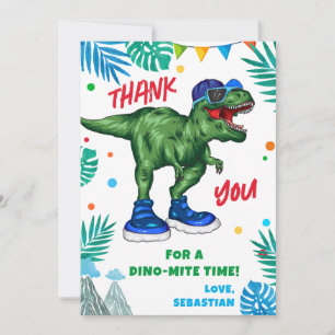 Dinosaur Geburtstags Dankeskarten Dankeskarte