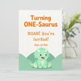 Dinosaur-Geburtstags-Einladung Einladung