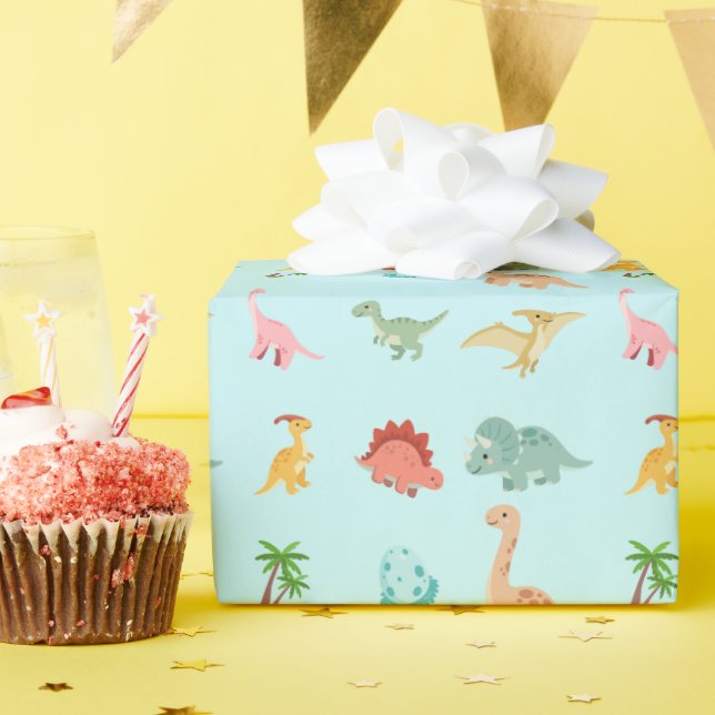 Dinosaur Geburtstags-Geschenkpapier Kinderparty Geschenkpapier (Geburtstagsparty)