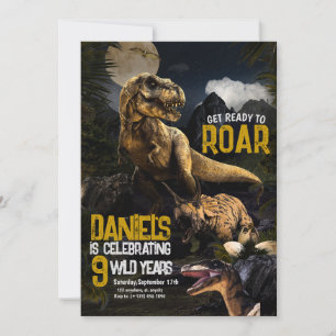 Dinosaur Geburtstags Kinderparty Dino T Rex Thema Einladung