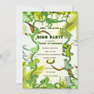 Dinosaur Geburtstagseinladung, EDITABLE Dinosaurie Einladung