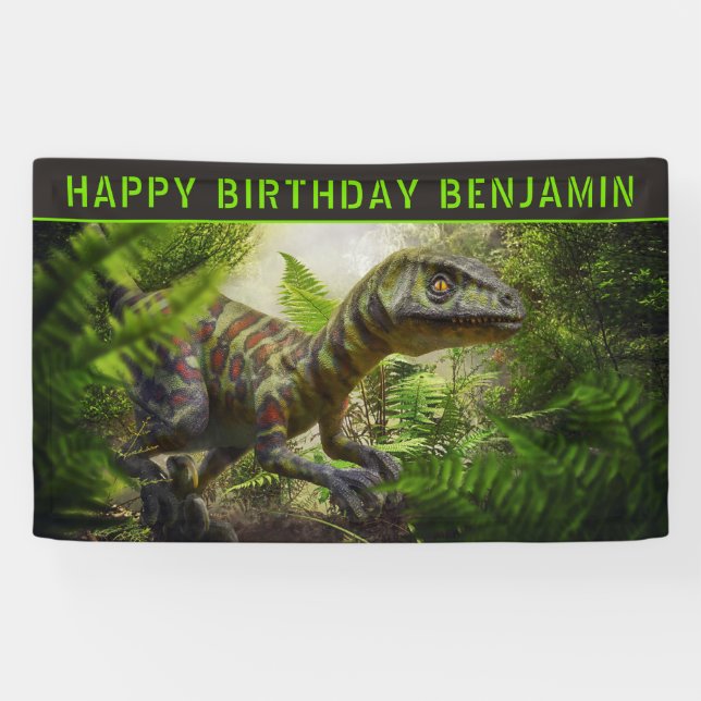 Dinosaur-Geburtstagsfeier Banner (Horizontal)