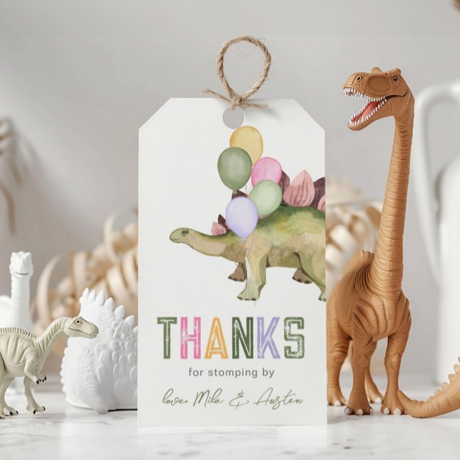 Dinosaur Geburtstagsfeier Geschenkanhänger (Von Creator hochgeladen)