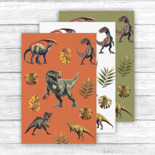 Dinosaur-Geburtstagsfeier Geschenkpapier Set
