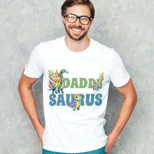 Dinosaur Geburtstagsfeier Süßer Daddy Saurus Vater T-Shirt