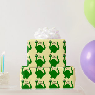 Dinosaur Geburtstagsgeschenk in beliebiger Hinterg Geschenkpapier