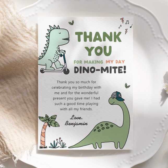 Dinosaur Geburtstagsparty Danke, Card Einladung (Von Creator hochgeladen)