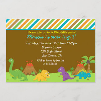 Dinosaur Geburtstagsparty Einladung