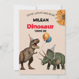 Dinosaur Geburtstagsparty Einladung