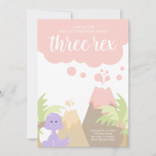 Dinosaur Geburtstagsparty Einladung
