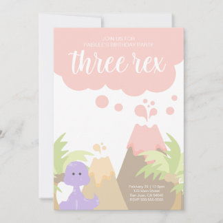 Dinosaur Geburtstagsparty Einladung