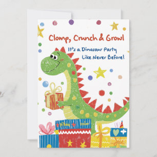 Dinosaur Geburtstagsparty Einladung