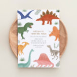 Dinosaur Geburtstagsparty Einladung<br><div class="desc">Feiern Sie Ihren kleinen Geburtstag mit dieser bunten Dinosaurier-Geburtstagseinladung.</div>