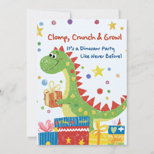 Dinosaur Geburtstagsparty Einladung