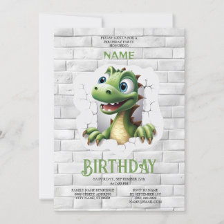 Dinosaur Geburtstagsparty Einladung