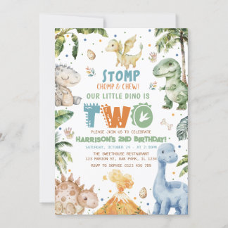 Dinosaur Geburtstagsparty Einladung