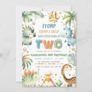 Dinosaur Geburtstagsparty Einladung