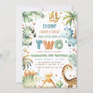 Dinosaur Geburtstagsparty Einladung