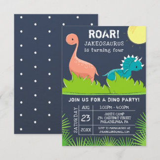 Dinosaur Geburtstagsparty Einladungen