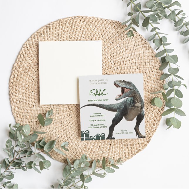 Dinosaur Geburtstagsparty Einladungskarte Einladung (Dinosaur Birthday Party Invitation)