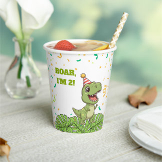 Dinosaur Geburtstagsparty Papiertasse Pappbecher
