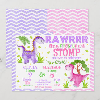 Dinosaur Gemeinsame Einladung zum Geburtstag von M