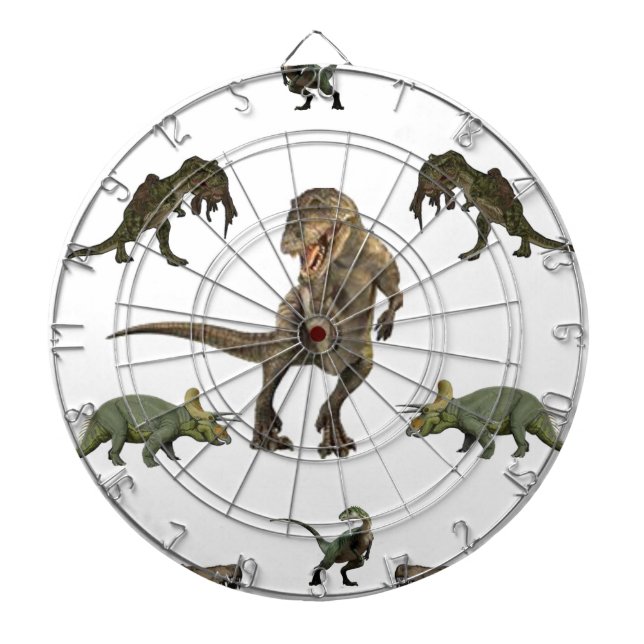 Dinosaur-Geschenkpapier Dartscheibe (vorne)