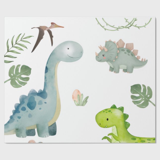 Dinosaur-Geschenkpapier Geschenkpapier (Flach)